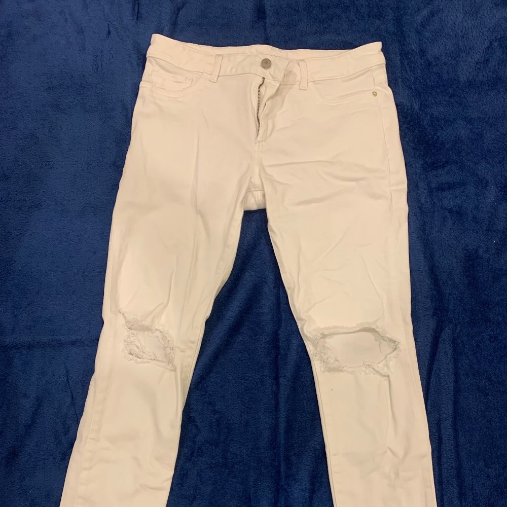 DL1961 Margaux White Instasculpt Ankle Skinny Newport Size 30